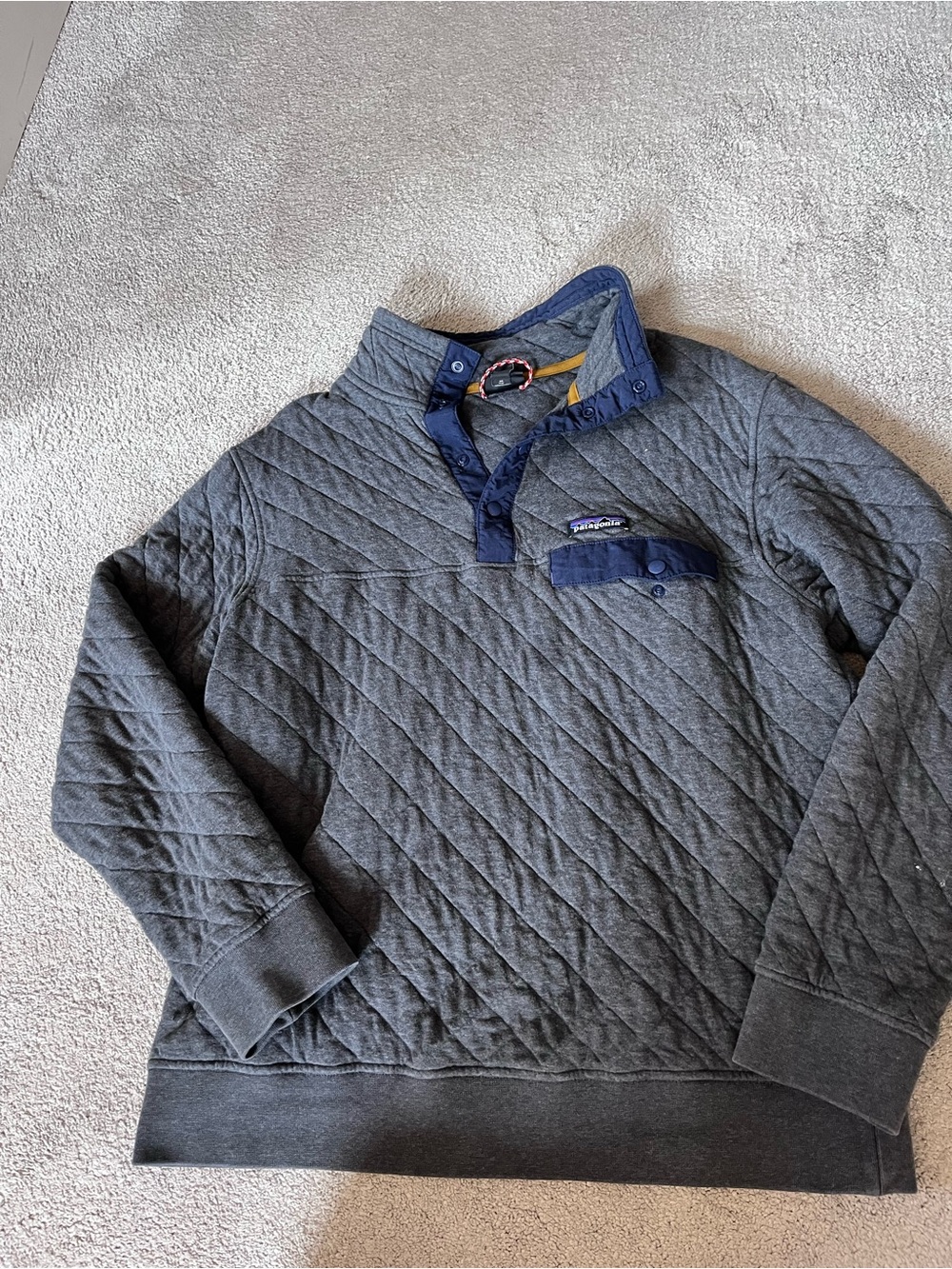 Adult quilted Patagonia quarter snap